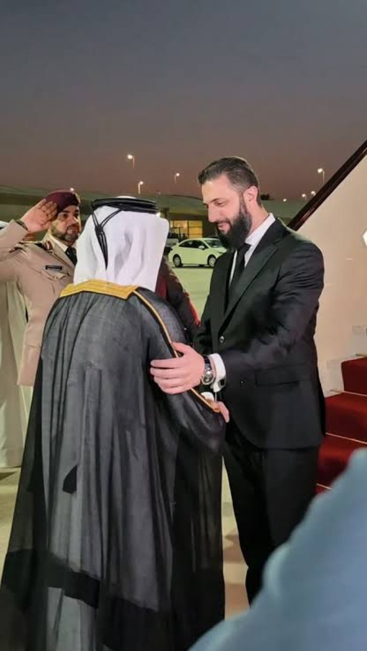 الرئيس أحمد الشرع يصل إلى الدوحة لتقديم واجب العزاء بوفاة والد أمير قطر