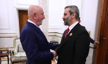 الرئيس العراقي نزار آميدي يستقبل وزير الخارجية السوري أسعد الشيباني في بغداد